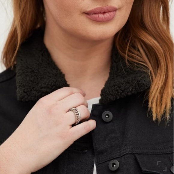 4X HOST PICK!!! TRUCKER WITH SHERPA COLLAR - DENIM BLACK - Picture 5 of 5